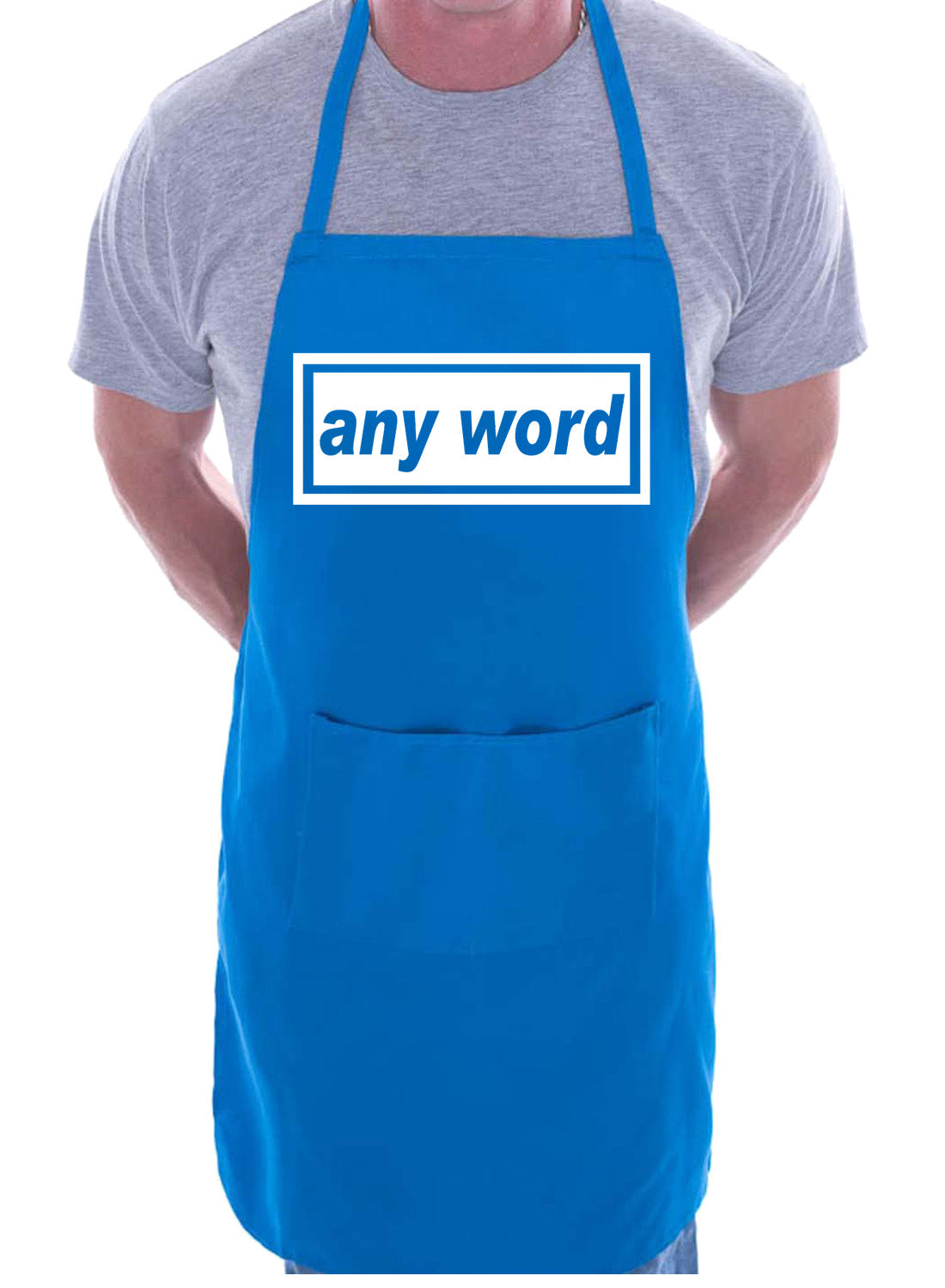Adult Personalised Apron BBQ Any Word BBQ Customise This With Any Song City