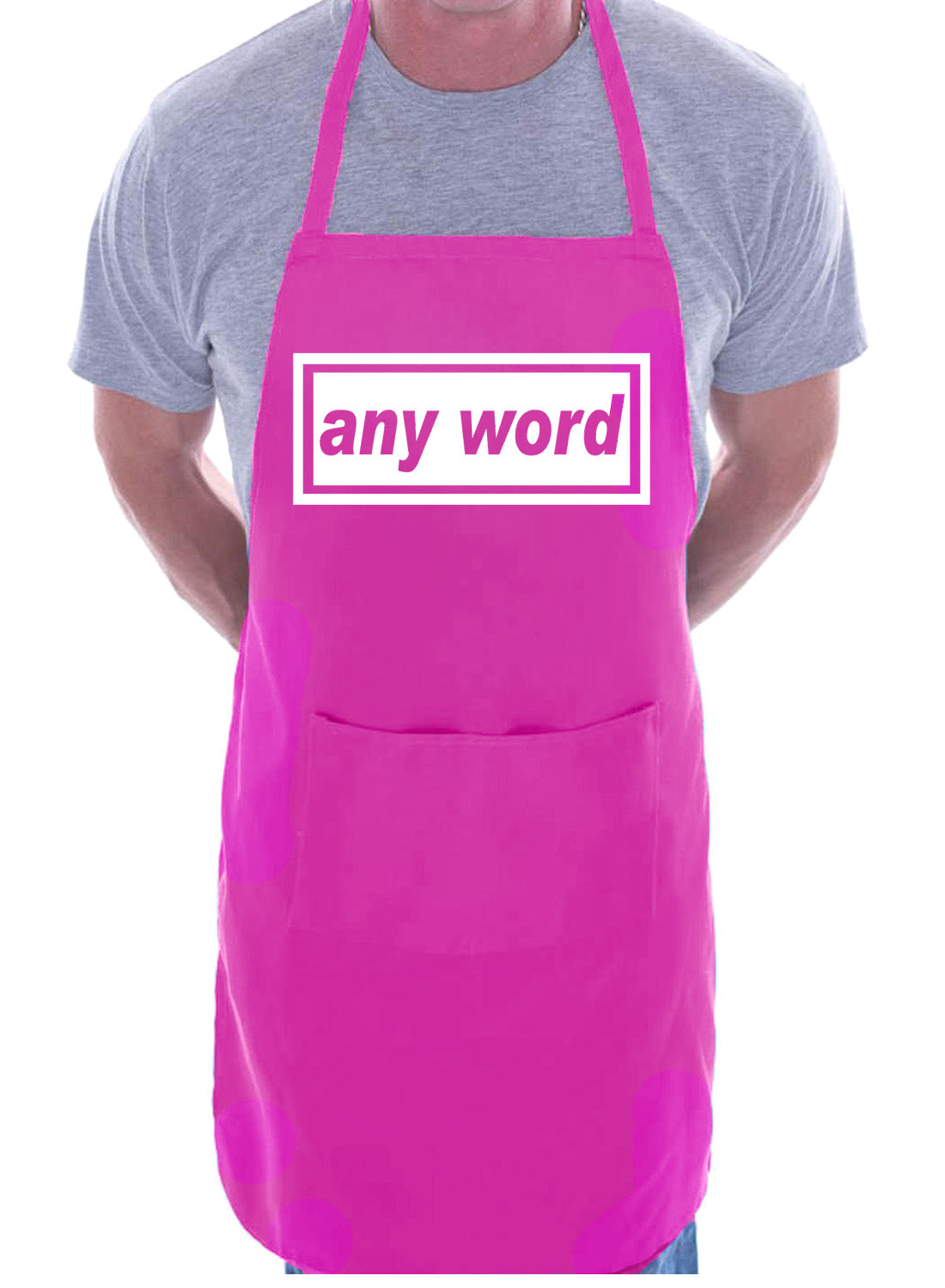 Adult Personalised Apron BBQ Any Word BBQ Customise This With Any Song City