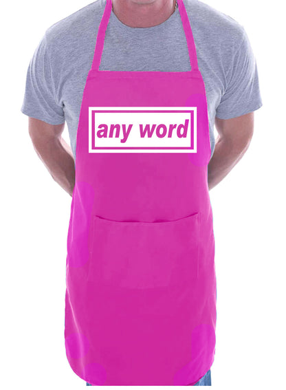 Adult Personalised Apron BBQ Any Word BBQ Customise This With Any Song City
