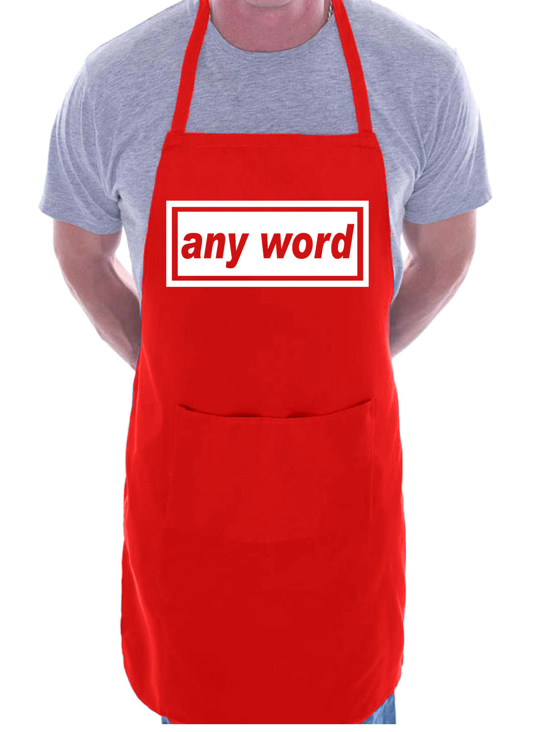 Adult Personalised Apron BBQ Any Word BBQ Customise This With Any Song City