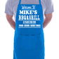 Personalised Apron Welcome To Mike's BBQ & Grill Birthday Your Own Name Place