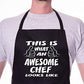Adult Proud Grandma Of 4 Grandkids BBQ Cooking Funny Novelty Apron