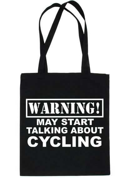 Warning May Talk About Cycling Cyclist Bag For Life Shopping Tote Bag