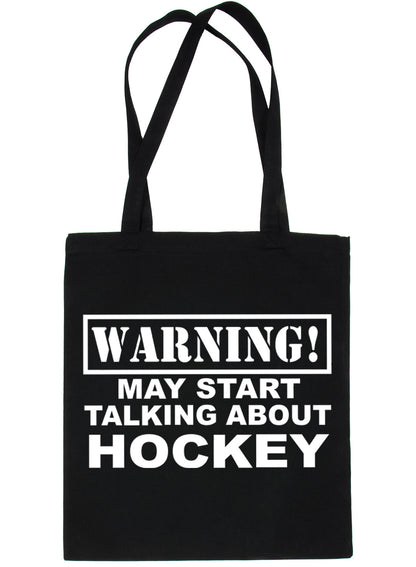 Warning May Talk About Hockey Bag For Life Shopping Tote Bag