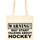 Warning May Talk About Hockey Bag For Life Shopping Tote Bag