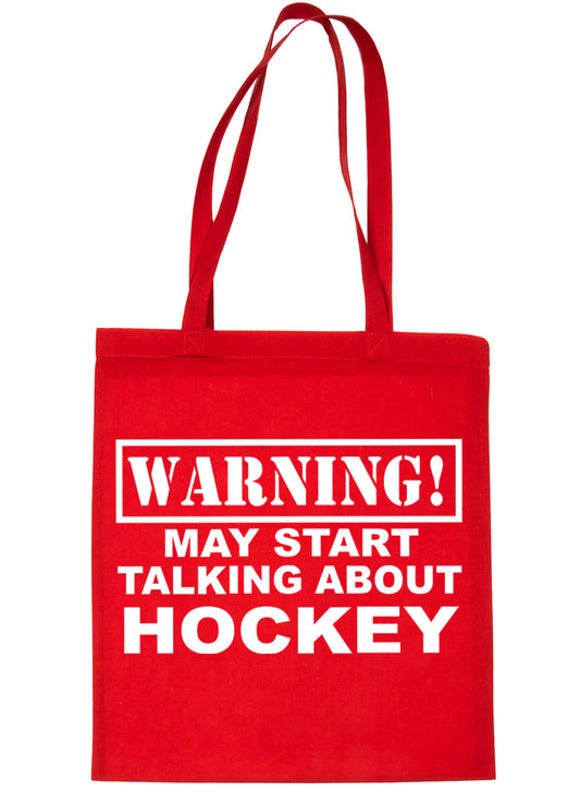 Warning May Talk About Hockey Bag For Life Shopping Tote Bag