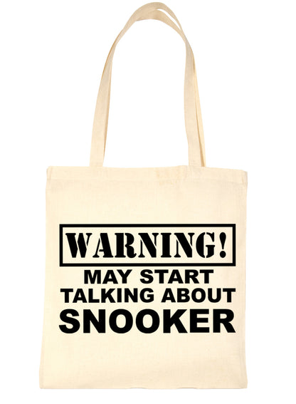 Warning May Talk About Snooker Pool Bag For Life Shopping Tote Bag