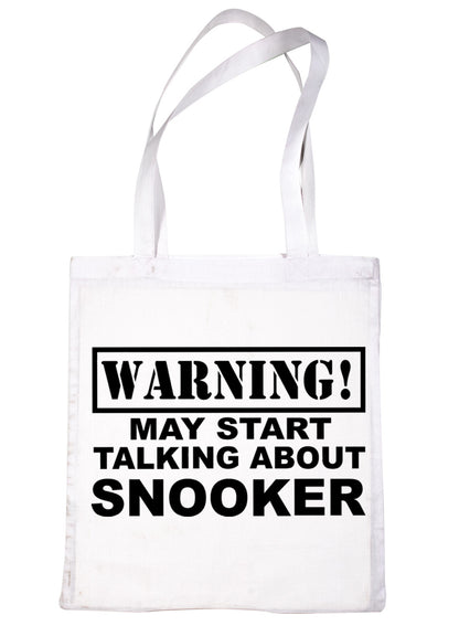 Warning May Talk About Snooker Pool Bag For Life Shopping Tote Bag