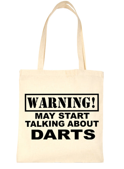 Warning May Talk About Darts Ockey Bag For Life Shopping Tote Bag