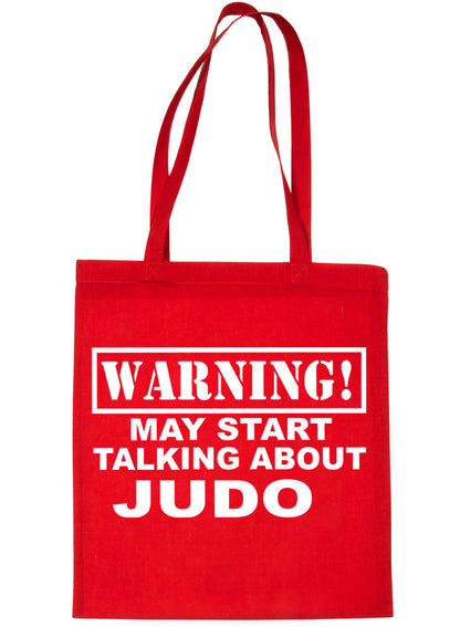 Warning May Talk About Judo Martial Arts Bag For Life Shopping Tote Bag