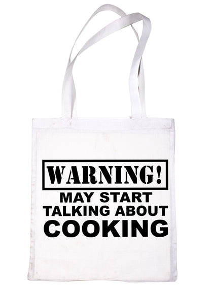 Warning May Talk About Cooking Chef Bag For Life Shopping Tote Bag