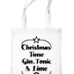 Christmas Time Gin & Lime Christmas Gift Xmas Funny Shopping Tote Bag For Life