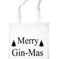 Merry Ginmas Christmas Ladies Woman Xmas Gift Funny Shopping Tote Bag For Life