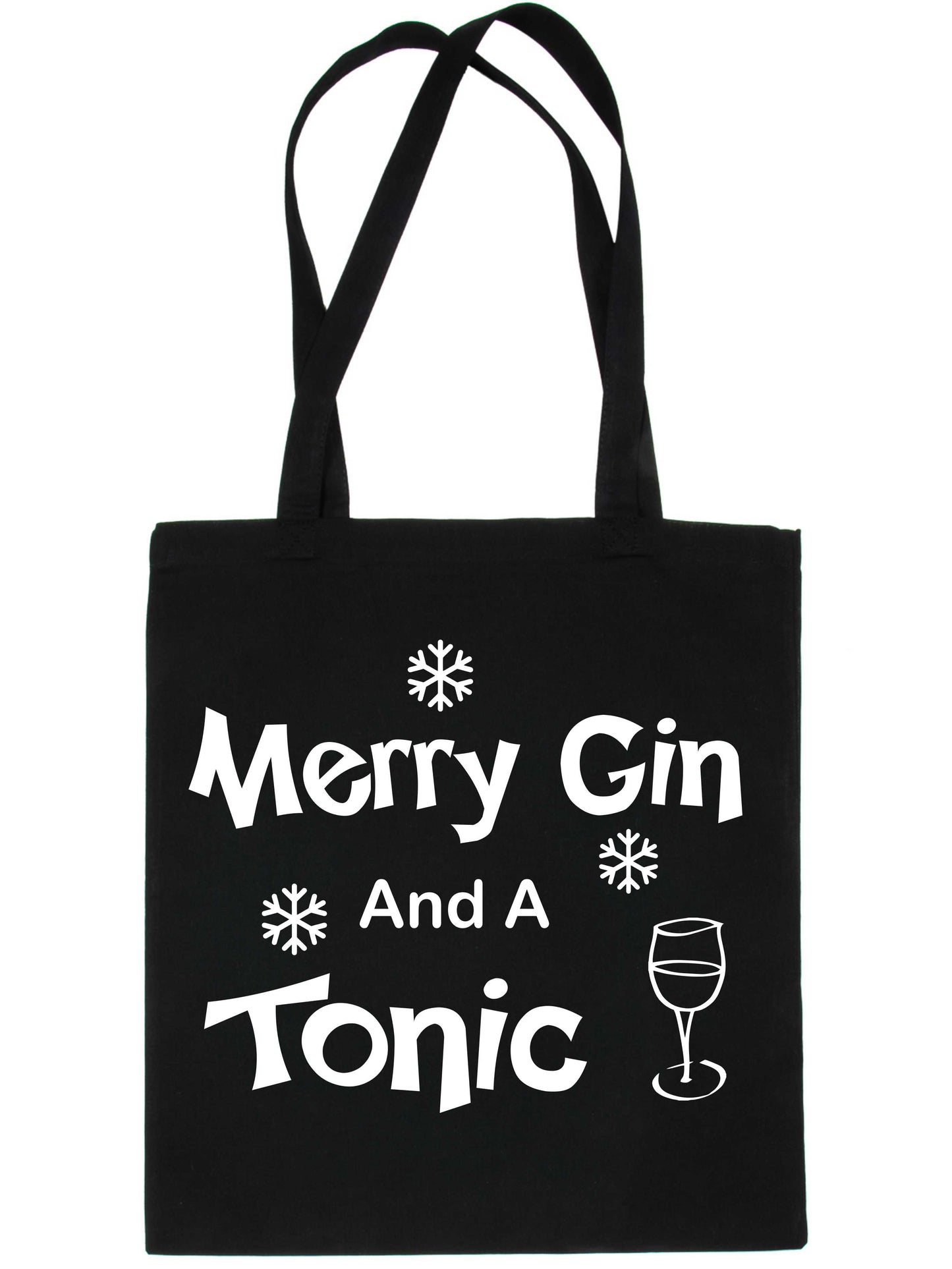 Merry Gin & Tonic Christmas Ladies Woman Gift Funny Shopping Tote Bag For Life