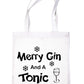 Merry Gin & Tonic Christmas Ladies Woman Gift Funny Shopping Tote Bag For Life