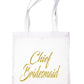 Chief Bridesmaid Wedding Favour Gift Bags Hen Party Gift Funny Shopping Tote