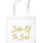 Sister Of The Bride Wedding Favour Gift Bags Hen Party Gift Funny Shopping Tote