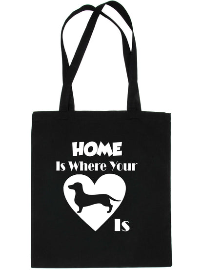 Home Is Where Your Dachshund Dog Is Funny Dog Lover Gift Shopping Tote Bag