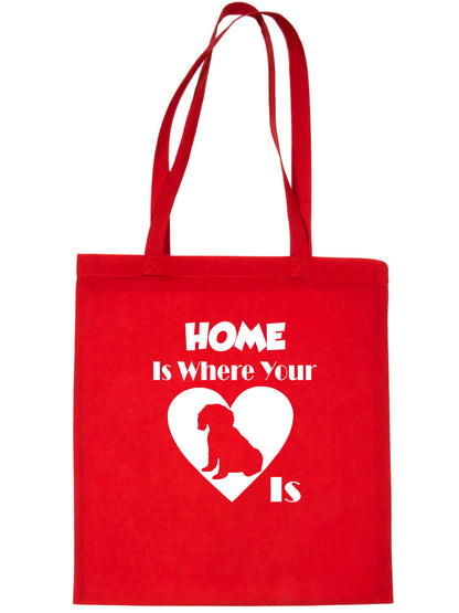 Home Is Where Your Cavapoo Dog Is Funny Dog Lover Gift Shopping Tote Bag
