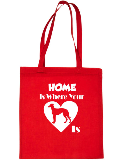 Home Is Where Your Greyhound Dog Is Funny Dog Lover Gift Shopping Tote Bag