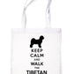Keep Calm & Walk The Tibetan Terrier Funny Dog Lover Gift Shopping Tote Bag