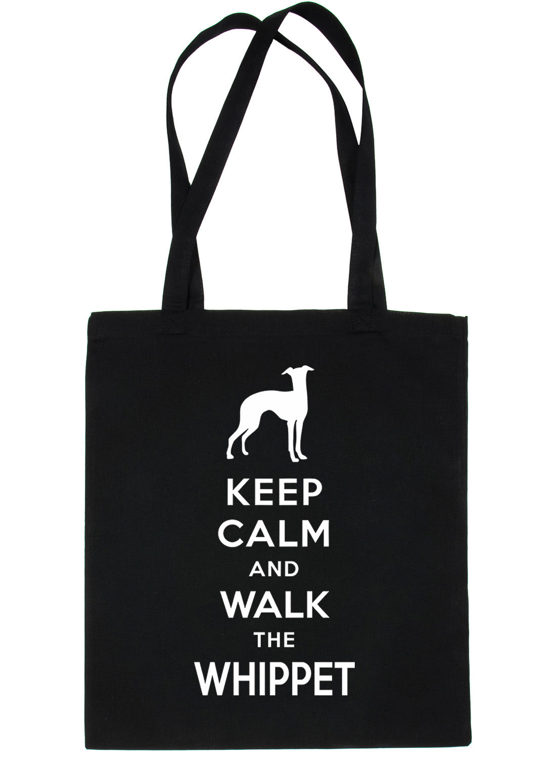 Keep Calm & Walk The Whippet Funny Dog Lover Gift Shopping Tote Bag