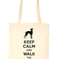 Keep Calm & Walk The Whippet Funny Dog Lover Gift Shopping Tote Bag