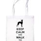 Keep Calm & Walk The Whippet Funny Dog Lover Gift Shopping Tote Bag