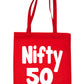 Nifty 50 50th Birthday Age 50 Bag For Life Shopping Tote Bag Ladies Gift