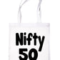 Nifty 50 50th Birthday Age 50 Bag For Life Shopping Tote Bag Ladies Gift