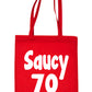 Saucy 70 70th Birthday Age 70 Bag For Life Shopping Tote Bag Ladies Gift