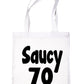 Saucy 70 70th Birthday Age 70 Bag For Life Shopping Tote Bag Ladies Gift