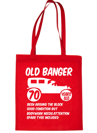 70th Old Banger Birthday Age 70 Bag For Life Shopping Tote Bag Ladies Gift