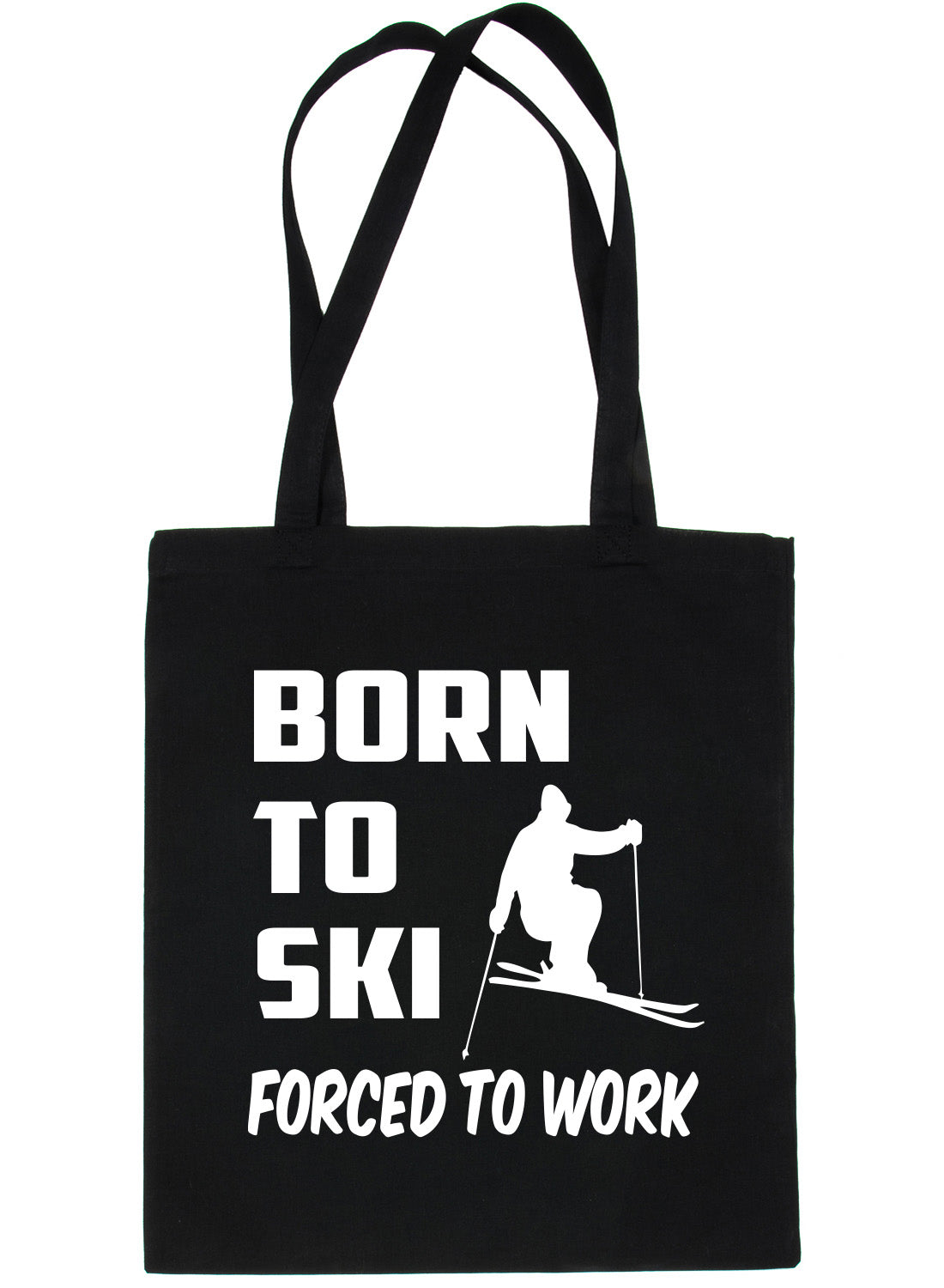 Born To Ski Skier Wintersports Shopping Tote Bag