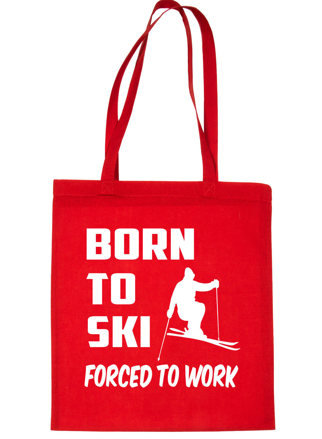 Born To Ski Skier Wintersports Shopping Tote Bag