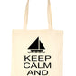 Keep Calm & Sail On Sailing Yatching Shopping Tote Bag Ladies Gift