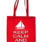 Keep Calm & Sail On Sailing Yatching Shopping Tote Bag Ladies Gift