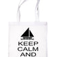 Keep Calm & Sail On Sailing Yatching Shopping Tote Bag Ladies Gift