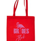 Flamingo Bride's Flock Wedding Favours Bags Hen Party Gift Funny Shopping Tote