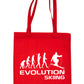 Evolution Of Skier Skiing Shopping Tote Bag Ladies Gift