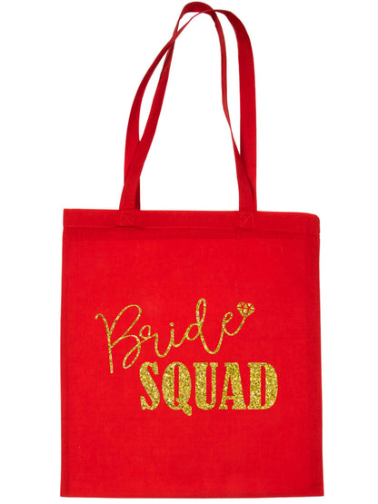 Bride Squad Diamond Wedding Favour Bags Hen Party Gift Funny Shopping Tote Bag