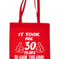 Birthday It Took 30 Years To Look This Good Shopping Tote Bag Ladies Gift