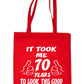 Birthday It Took 70 Years To Look This Good Shopping Tote Bag Ladies Gift