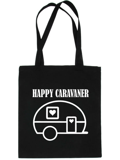 Happy Caravaner Camping Holiday Funny Reusable Shopping Tote Bag