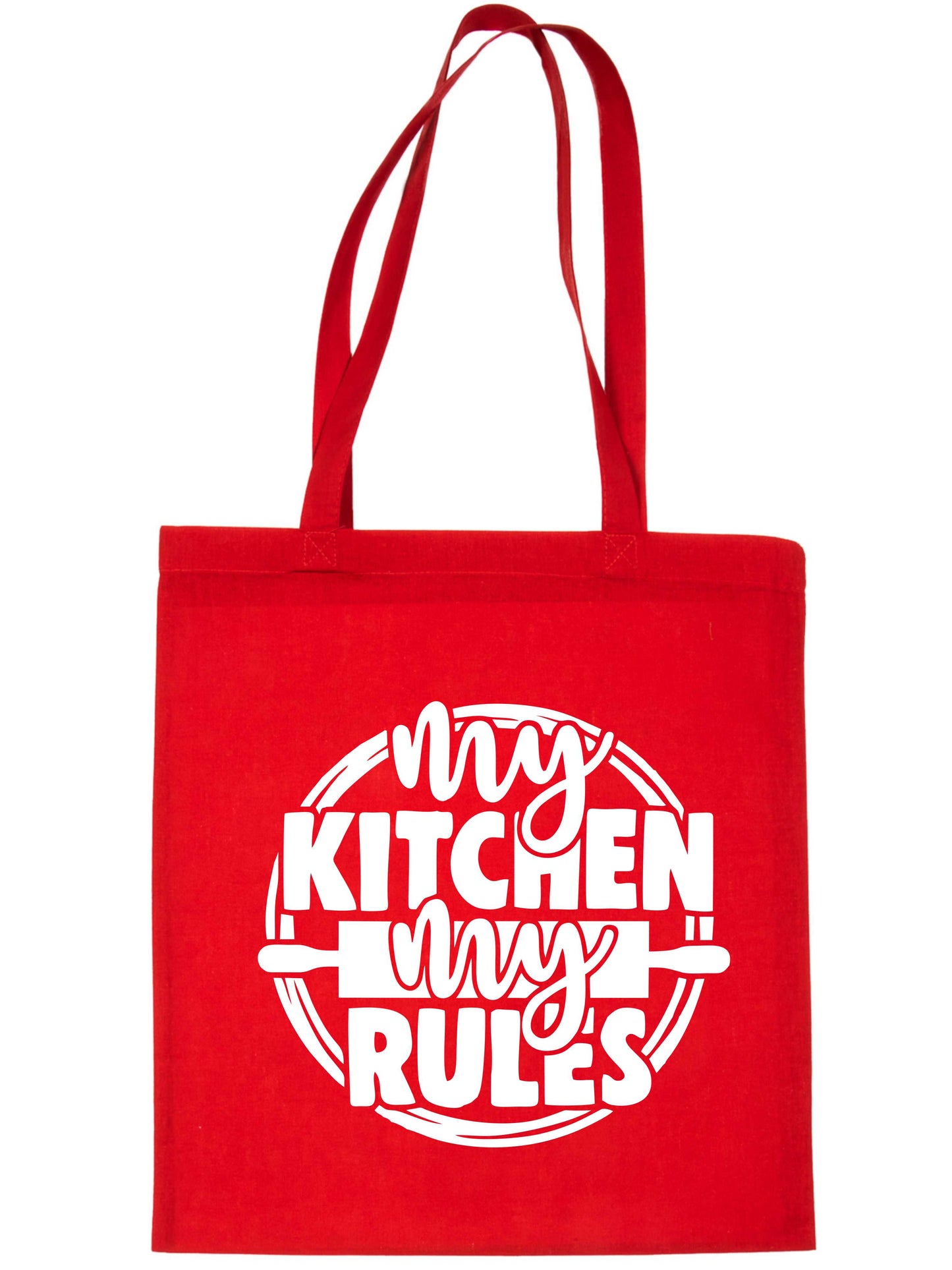 My Kitchen My Rules Funny Slogan Ladies Reusable Shopping Tote Bag