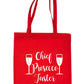 Chief Prosecco Taster Funny Slogan Ladies Drinking Reusable Shopping Tote Bag