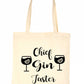 Chief Gin Taster Drinking Funny Reusable Shopping Tote Bag