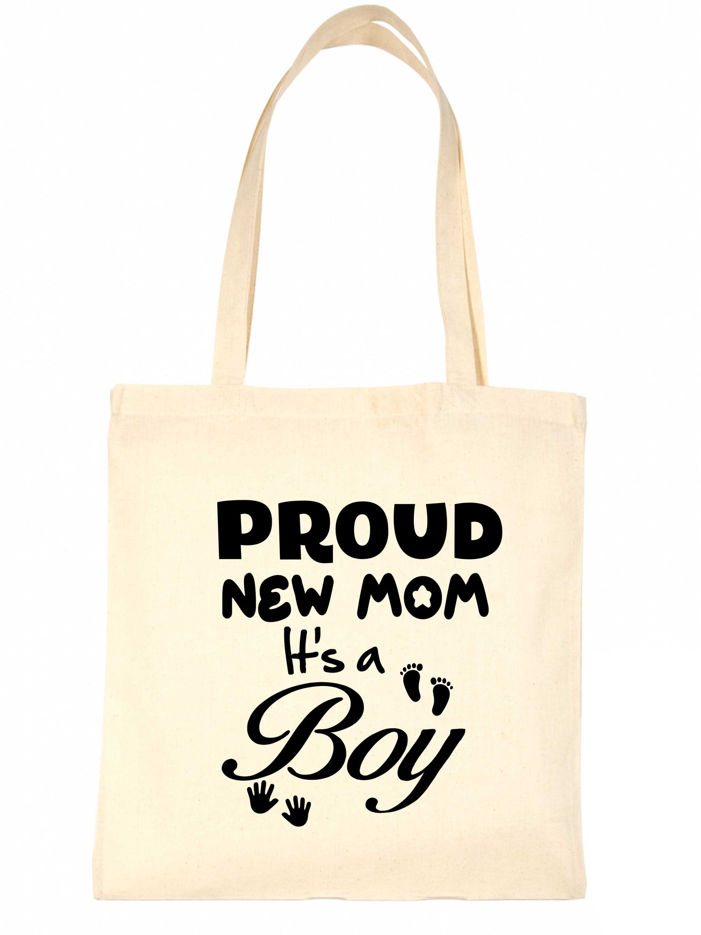 Proud New Mom-It's A Boy New Baby Ladies Reusable Shopping Tote Bag