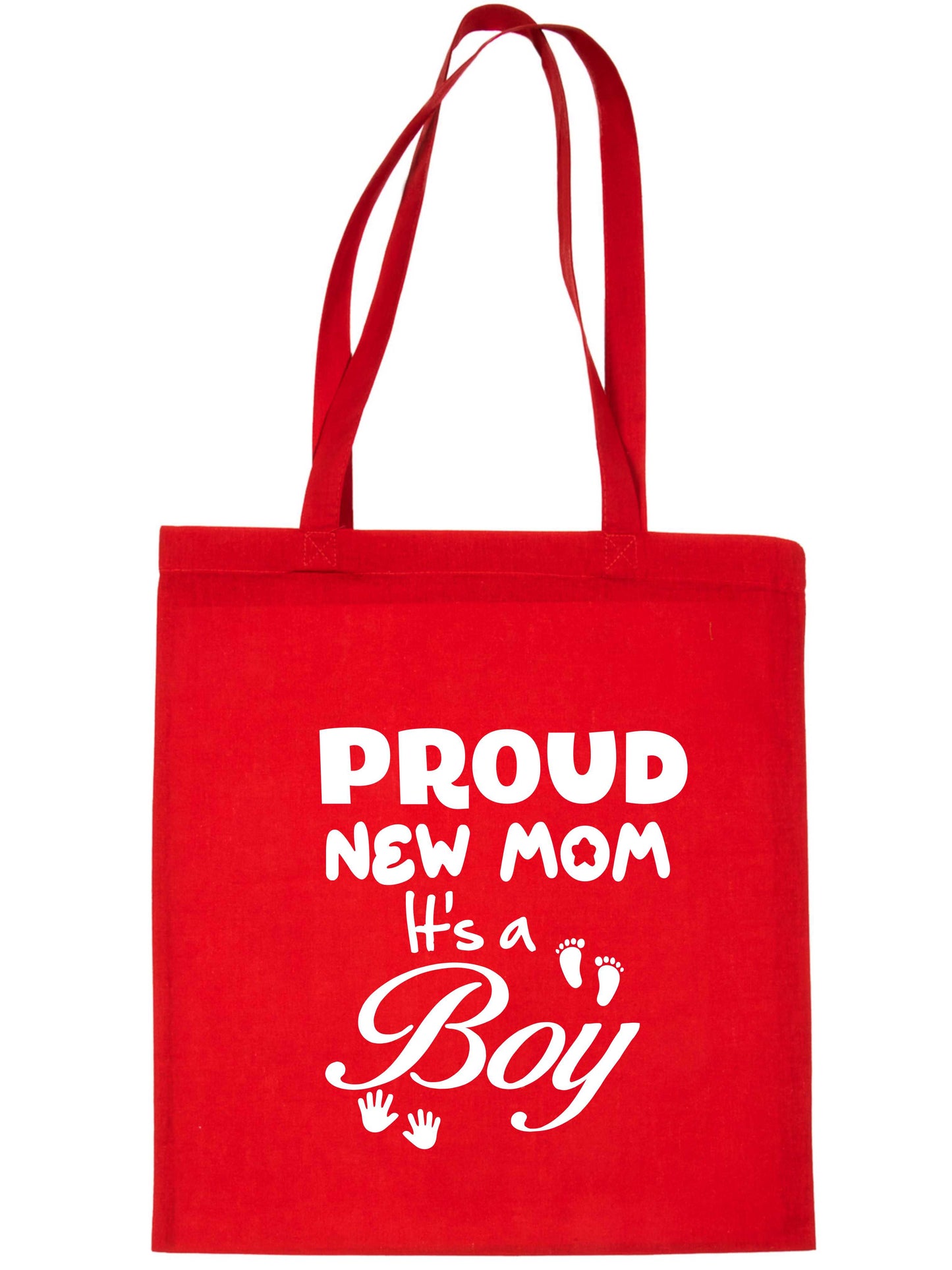 Proud New Mom-It's A Boy New Baby Ladies Reusable Shopping Tote Bag