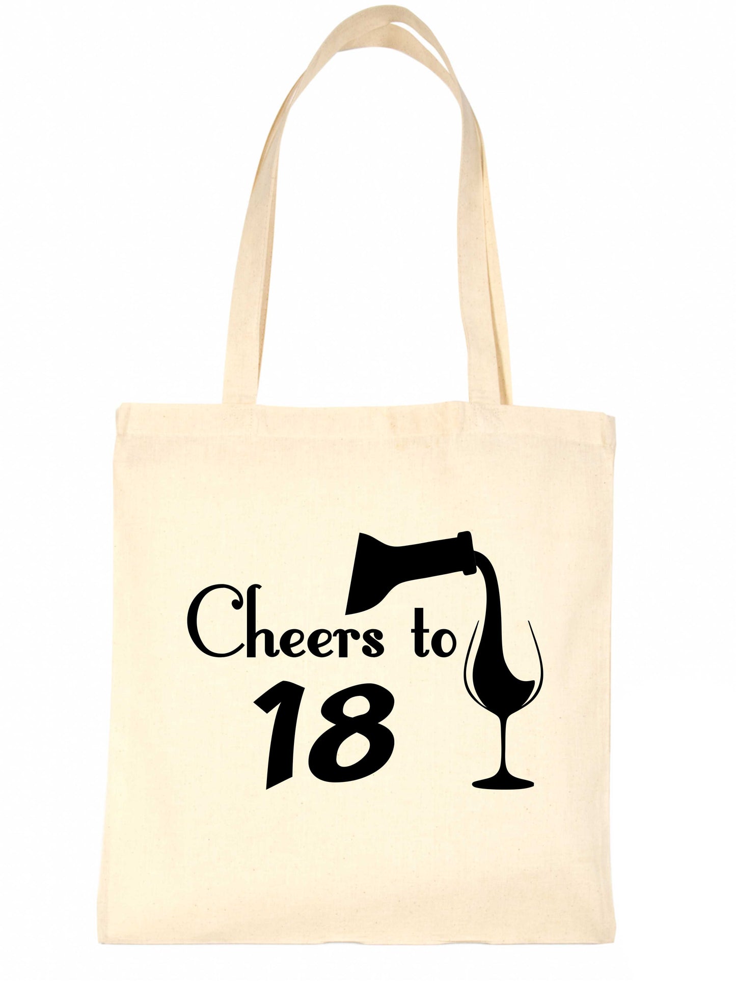 Cheers to Being 18 Birthday Gift For 18 Year Old Reusable Shopping Tote Bag